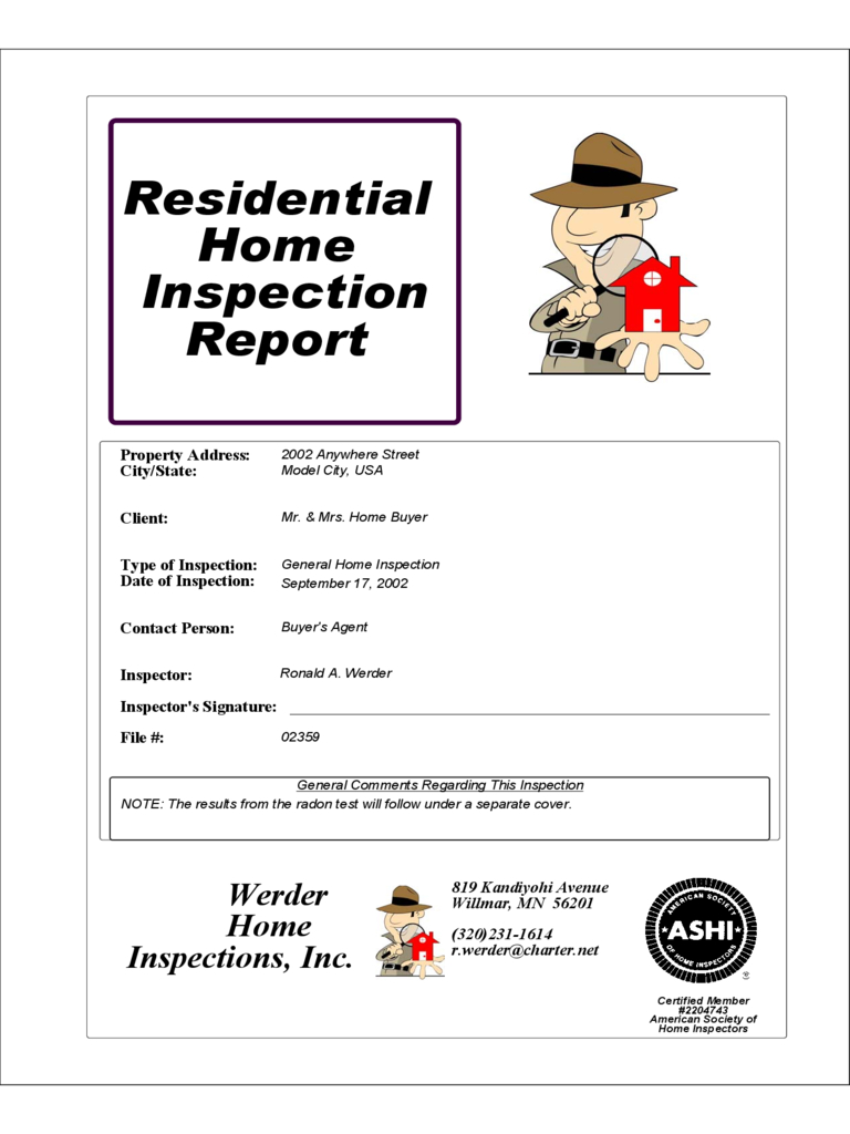 Home Inspection Report – 3 Free Templates In Pdf, Word Pertaining To Home Inspection Report Template Pdf