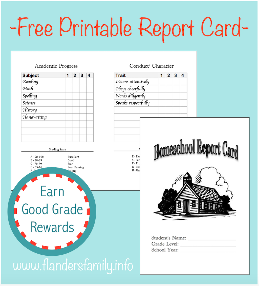 Homeschool Report Cards – Flanders Family Homelife Throughout Homeschool Middle School Report Card Template