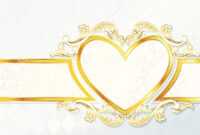 Horizontal Rococo Wedding Banner With Heart Emblem Stock with Wedding Banner Design Templates