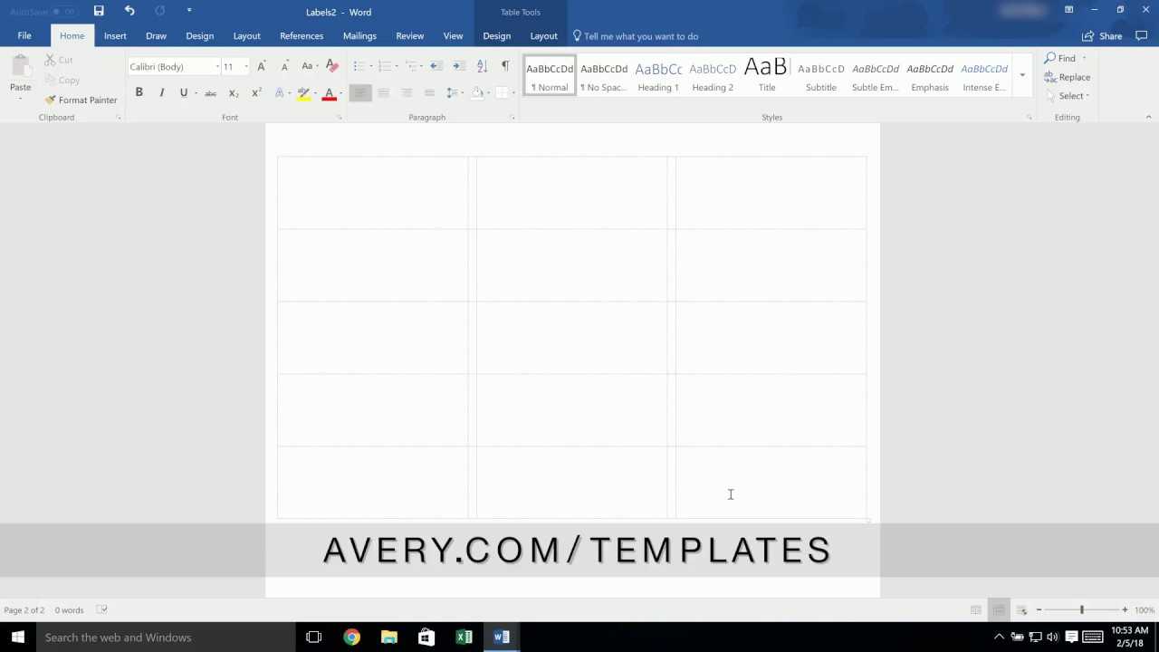 How To Add A Page To A Built In Avery® Template In Microsoft® Word® Inside 33 Up Label Template Word