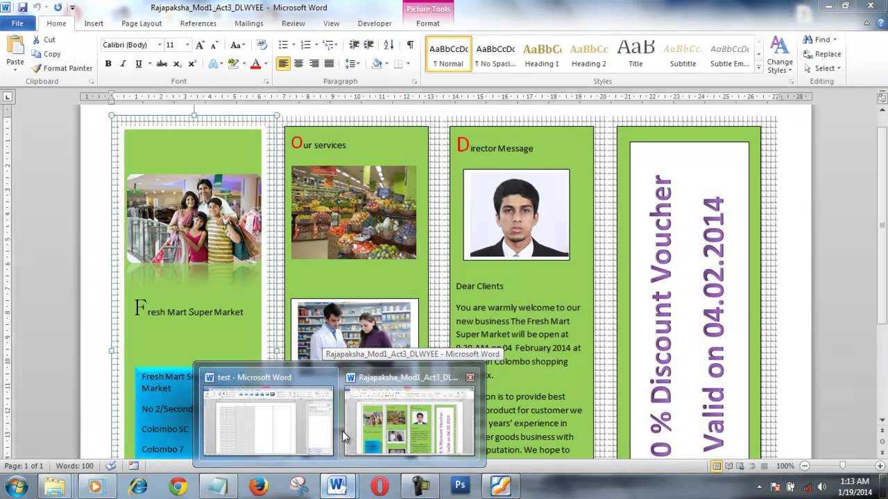How To Create A Brochure Using Ms Word 2013 Youtube Make On In Booklet Template Microsoft Word 2007