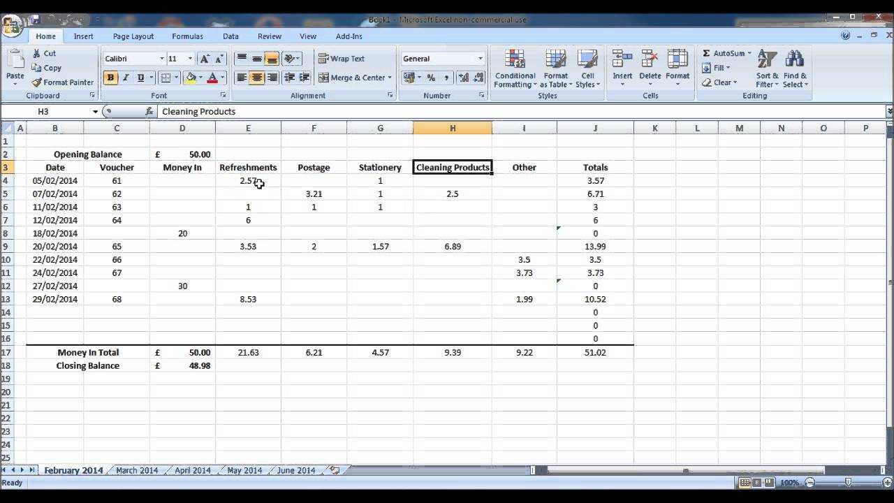 How To Create A Petty Cash Account Using Excel – Part 1 Inside Petty Cash Expense Report Template