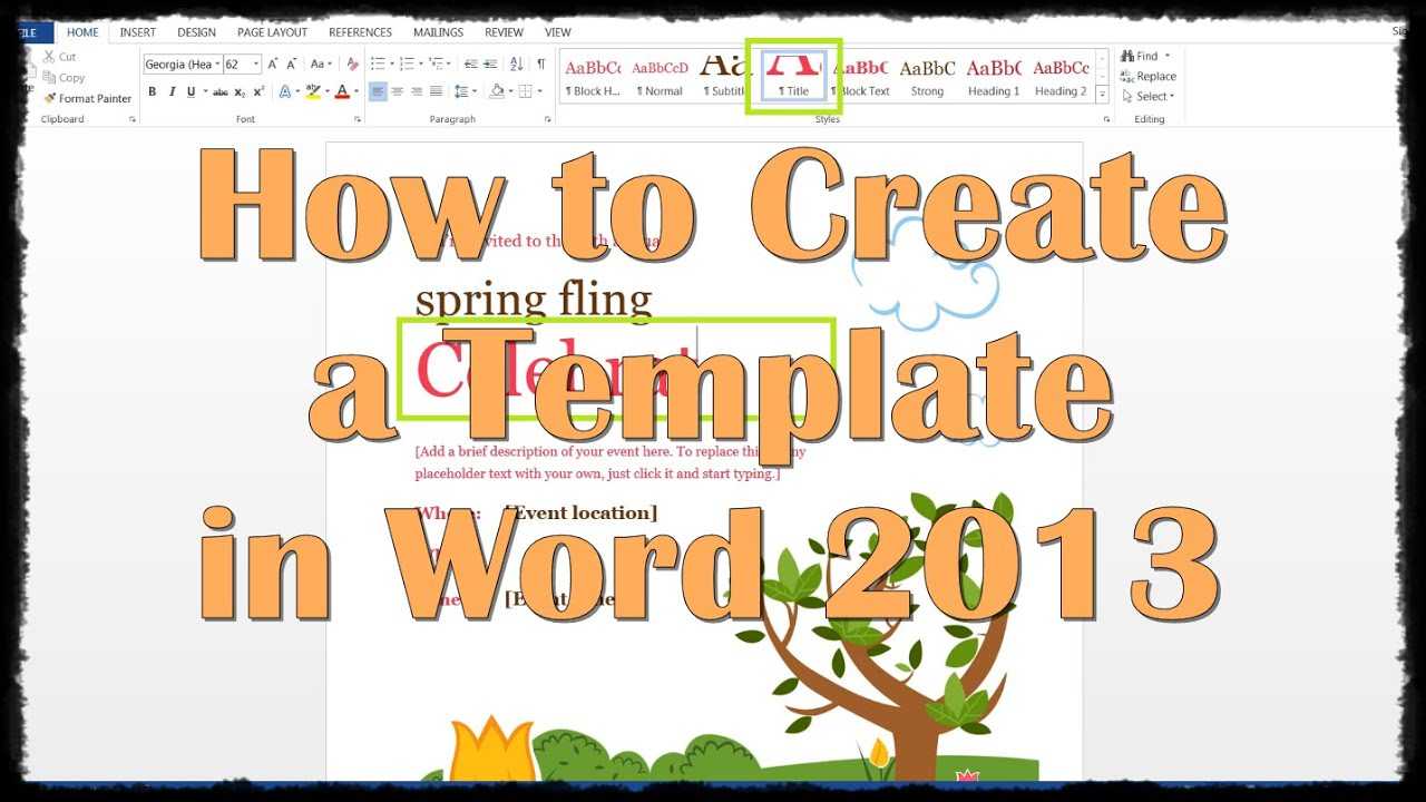 How To Create A Template In Word 2013 In How To Create A Template In Word 2013