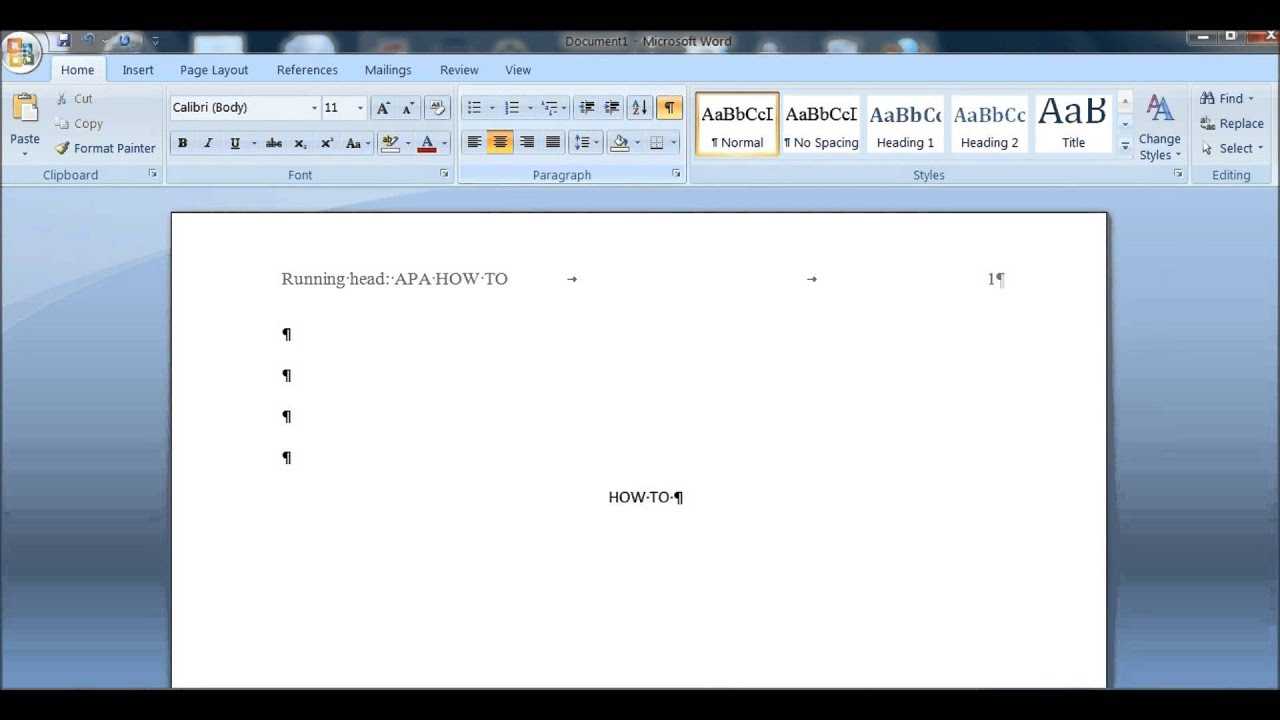 How To Create A Title Page For A 6Th Edition Apa Paper Within Apa Word Template 6Th Edition