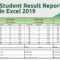 How To Create Student Result Report Card In Excel 2019 With Homeschool Report Card Template