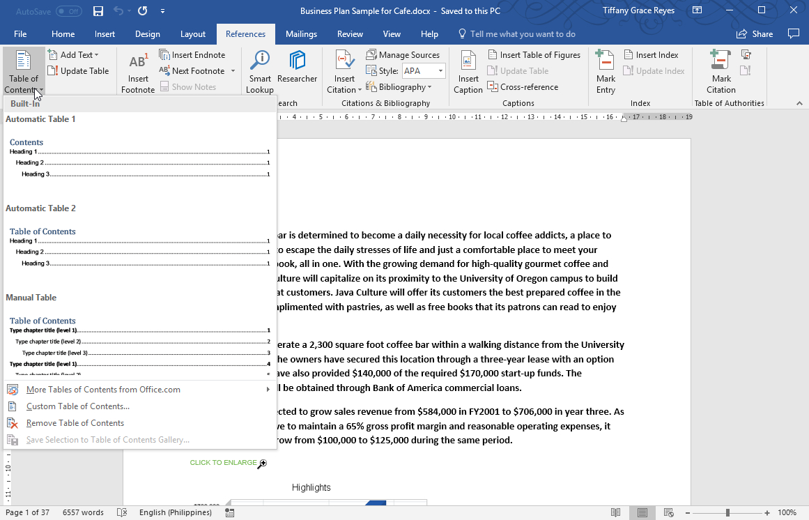 How To Customize Heading Levels For Table Of Contents In Word For Word 2013 Table Of Contents Template