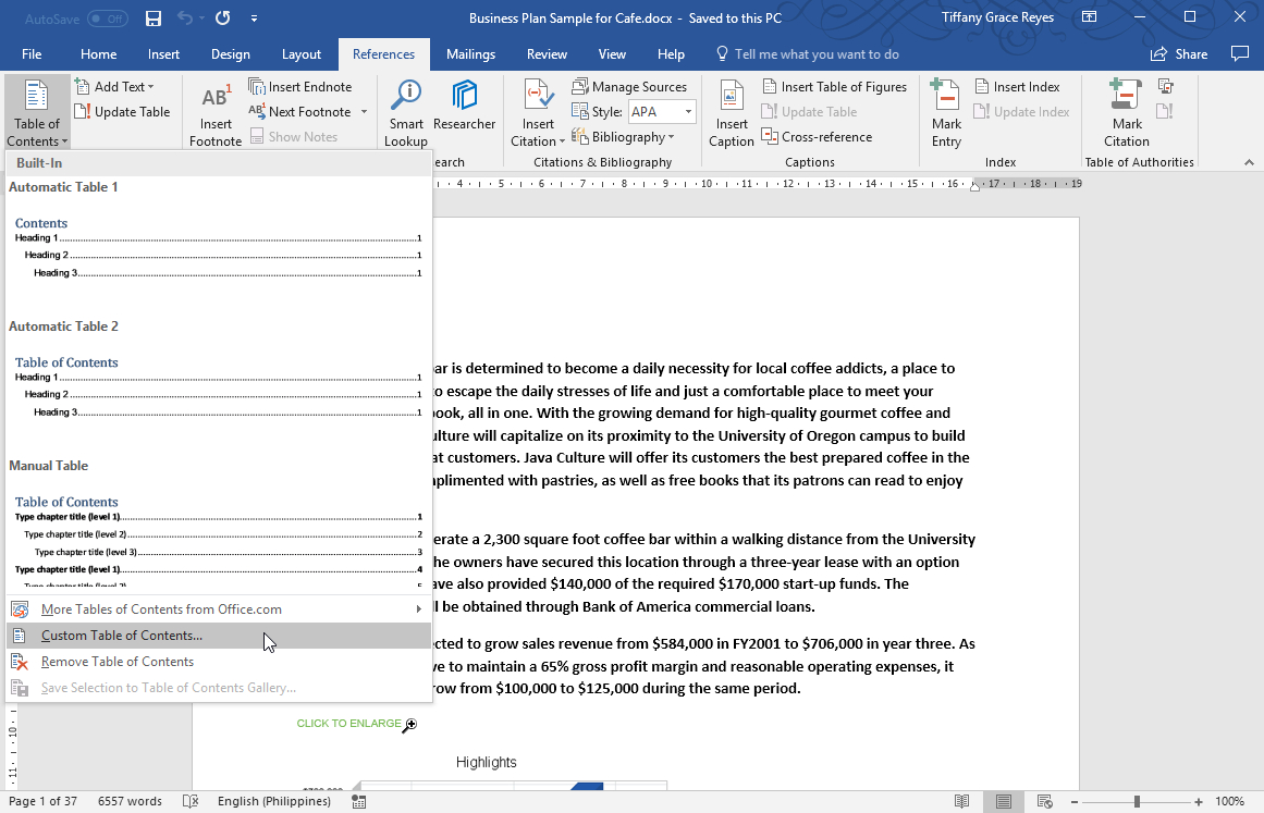 How To Customize Heading Levels For Table Of Contents In Word Within Word 2013 Table Of Contents Template
