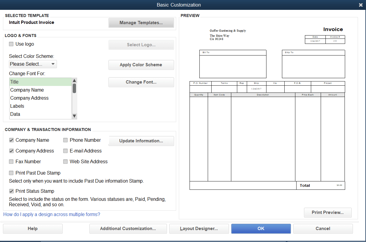 How To Customize Invoice Templates In Quickbooks Pro Pertaining To Quick Book Reports Templates