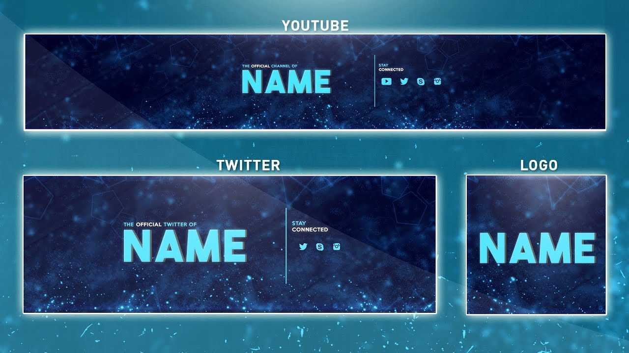 How To Edit On Youtube Banner Template | Photoshop (Banner - Logo - Twitter  Psd) Within Banner Template For Photoshop