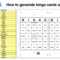 How To Generate Bingo Cards With A List Of Words Throughout Blank Bingo Card Template Microsoft Word