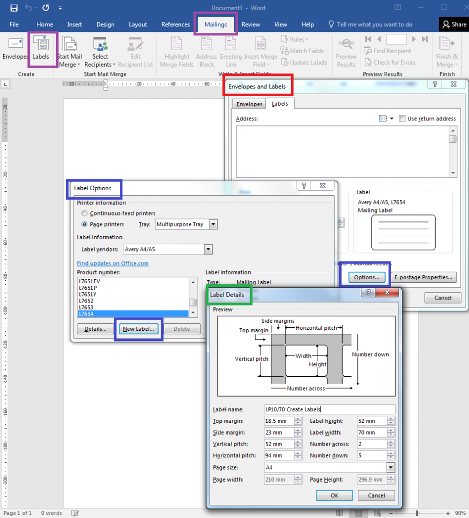 How To – How To Create Your Own Label Templates In Word For 8 Labels Per Sheet Template Word