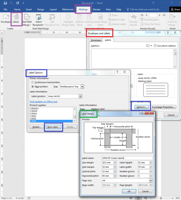 How To – How To Create Your Own Label Templates In Word in What Is A ...
