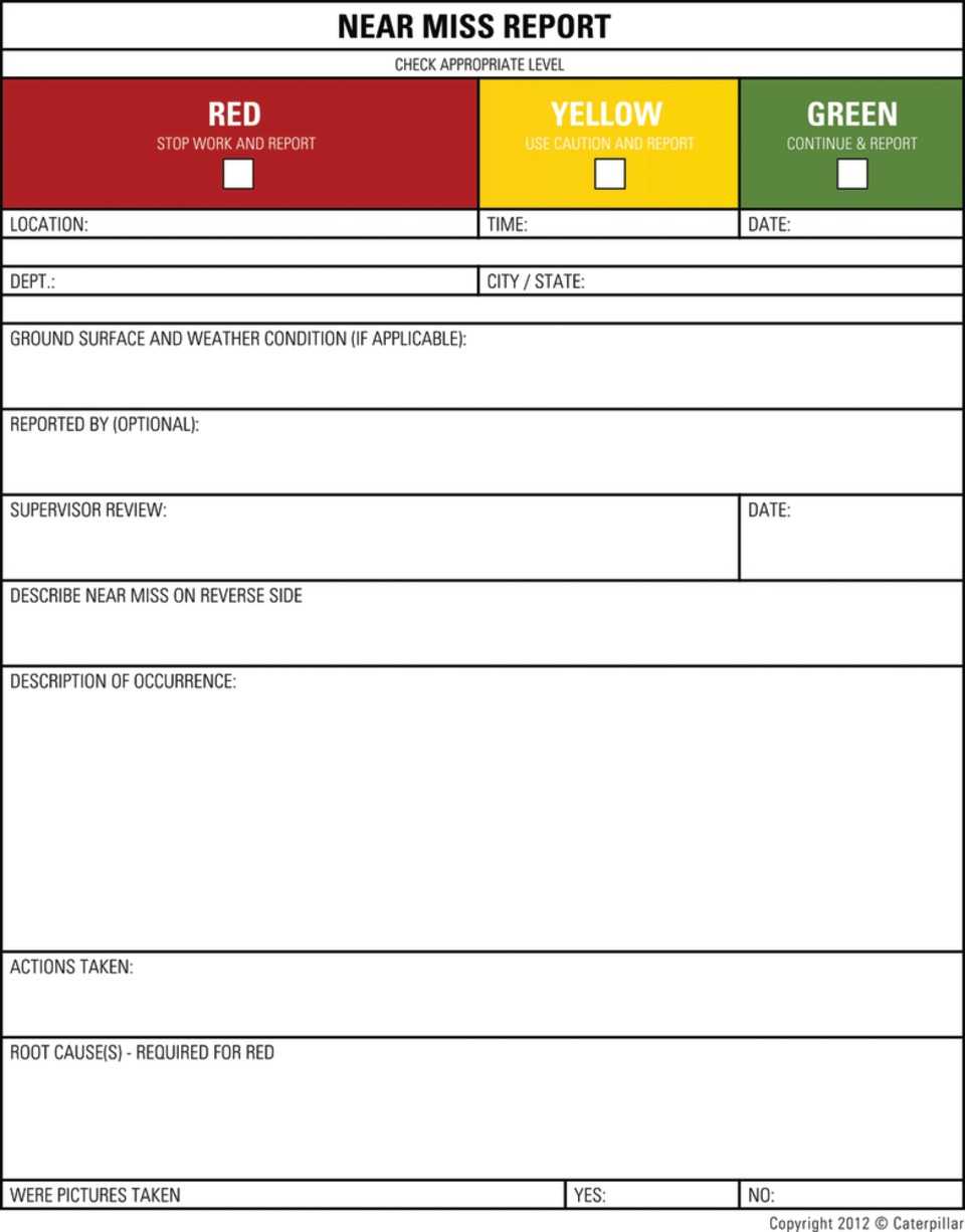 How To Improve Jobsite Safetygetting Workers To Report Regarding Near Miss Incident Report Template