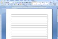 How To Make Lined Paper In Word 2007: 4 Steps (With Pictures) for Notebook Paper Template For Word 2010