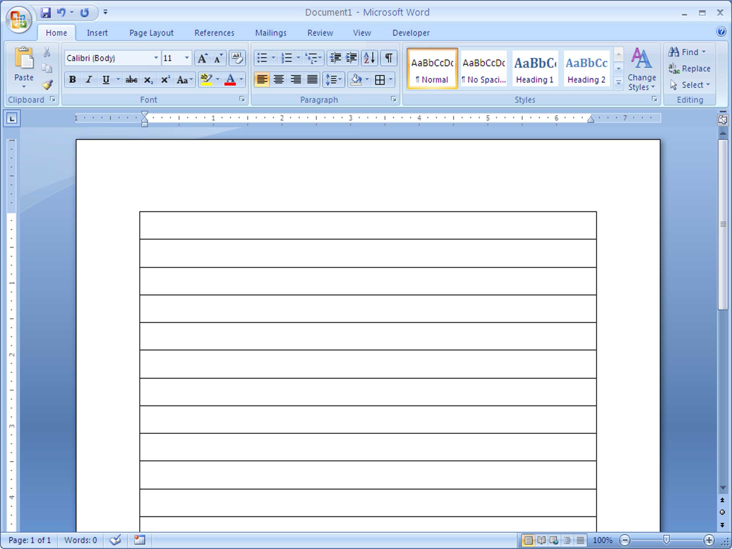How To Make Lined Paper In Word 2007: 4 Steps (With Pictures) With Notebook Paper Template For Word
