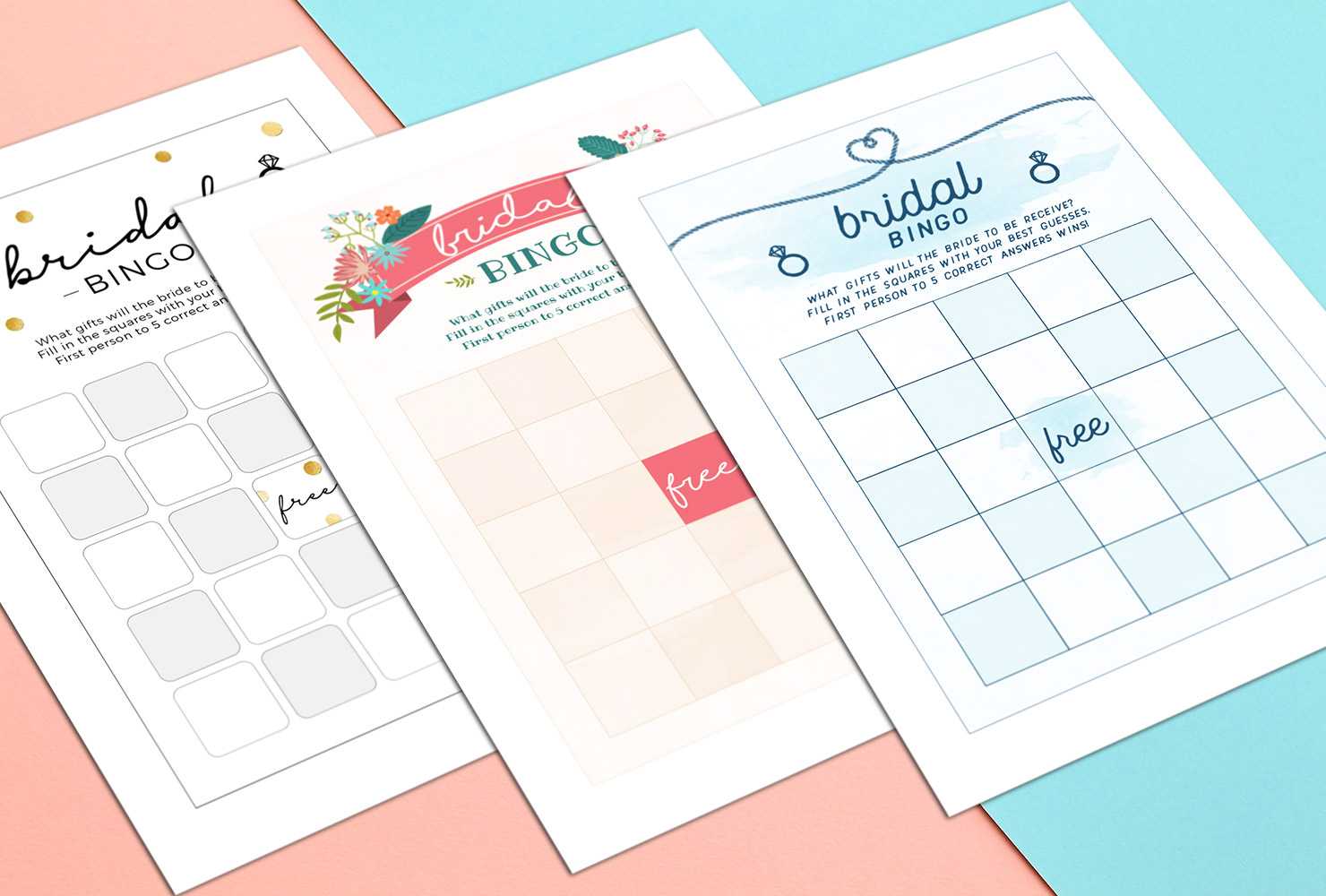 How To Play Bridal Shower Bingo (With Printables) | Shutterfly In Blank Bridal Shower Bingo Template