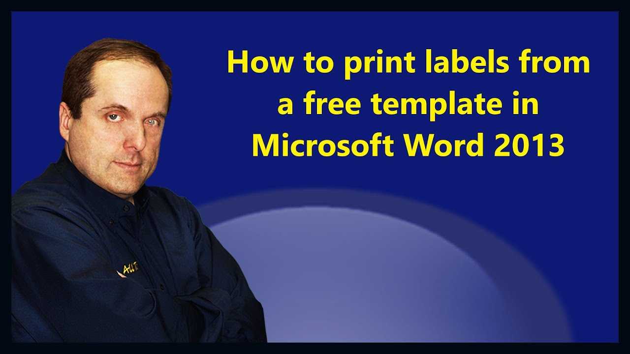 How To Print Labels From A Free Template In Microsoft Word 2013 In Free Label Templates For Word