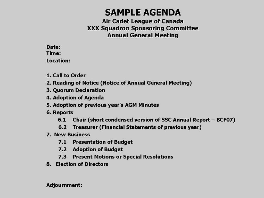 How To Run An Annual General Meeting – Ppt Download Intended For Treasurer's Report Agm Template