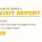 How To Write A Visit Report | Free & Premium Templates For Site Visit Report Template
