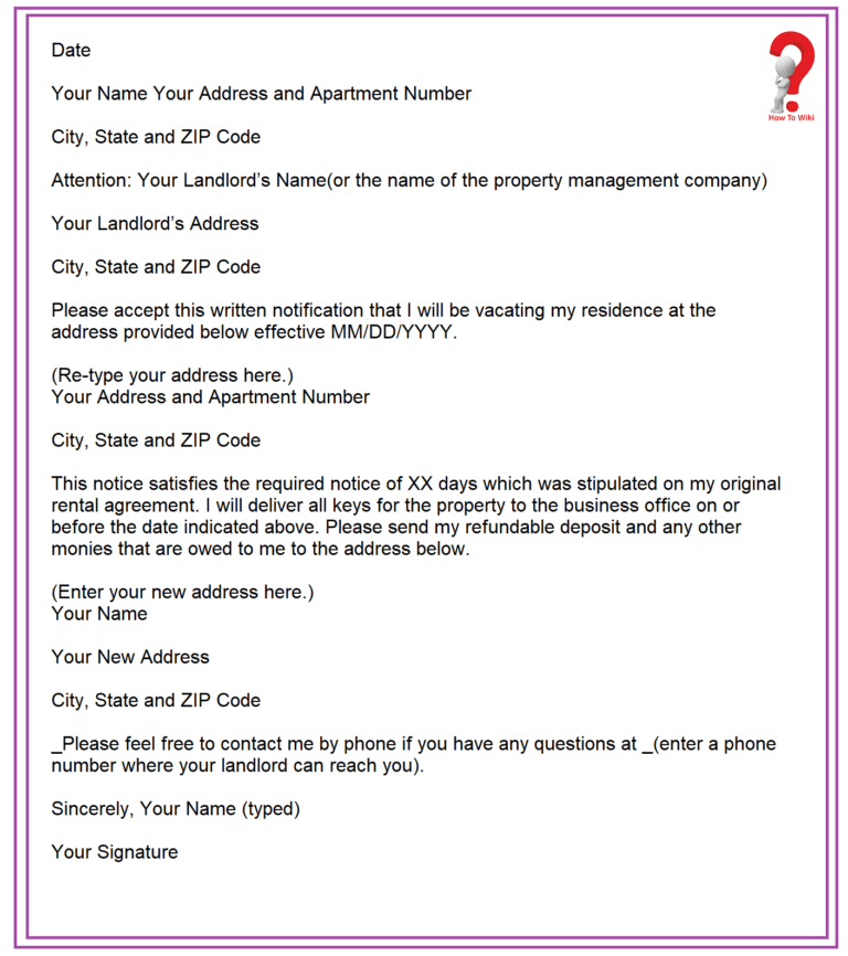 How To Write Notice Letter Template In Pdf & Word | How To Wiki for Two ...