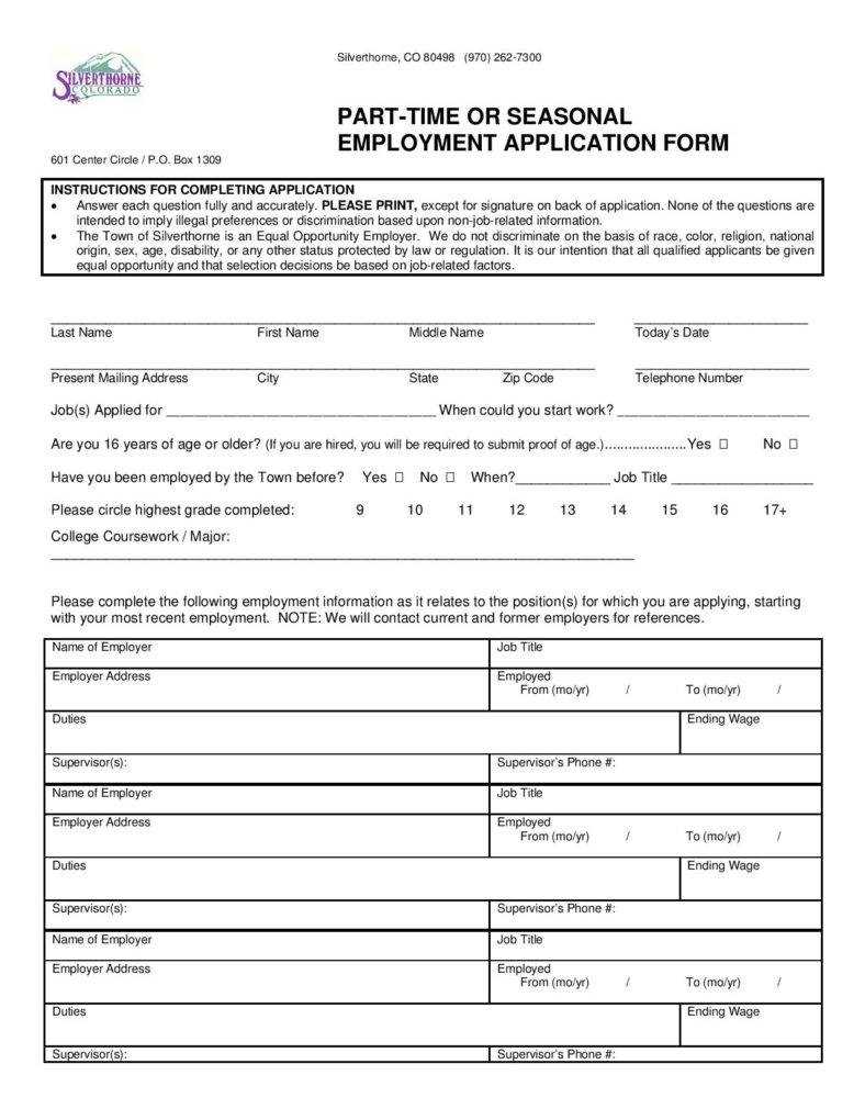 How Useful Are Job Application Forms In Recruitment | Free With Regard To Employment Application Template Microsoft Word