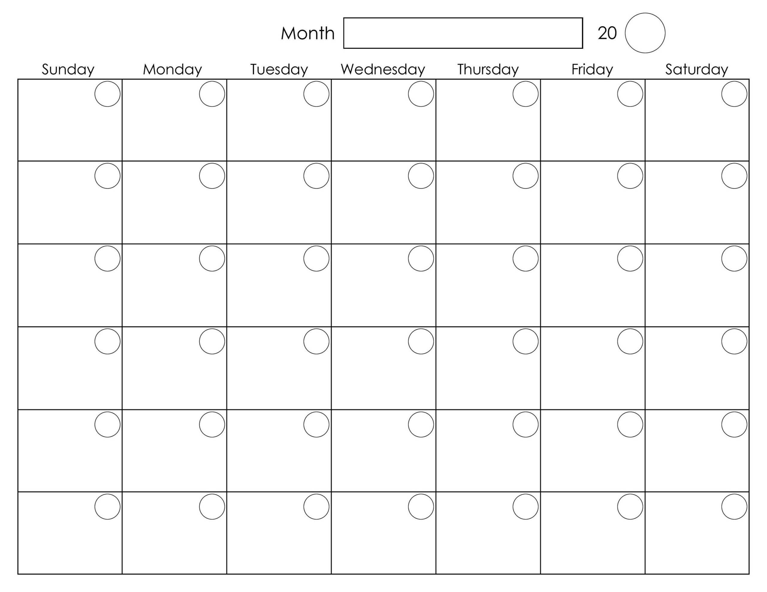 Images Of Free Printable Calendar Templates For Kids Monday With Regard To Blank Calendar Template For Kids