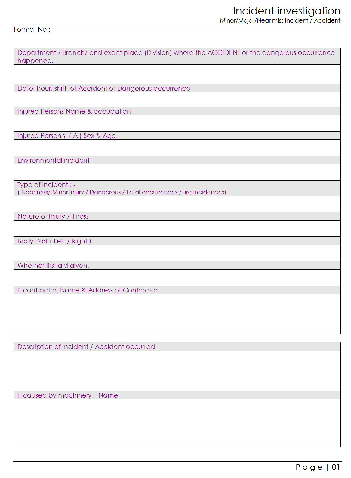 Incident Investigation – Within It Major Incident Report Template