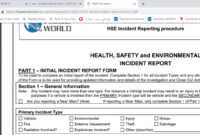 Incident Report Form - Hsse World in Health And Safety Incident Report Form Template