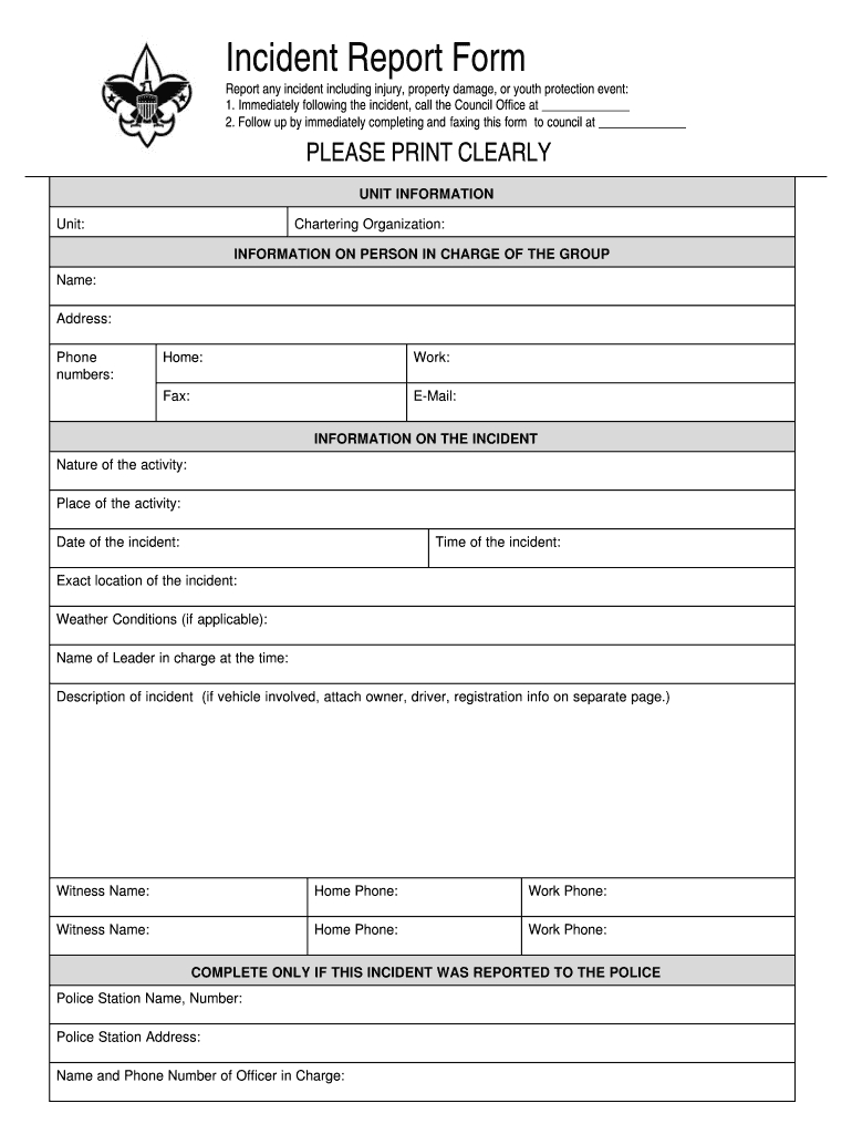 Incident Report Form Pdf – Fill Online, Printable, Fillable Inside Customer Incident Report Form Template