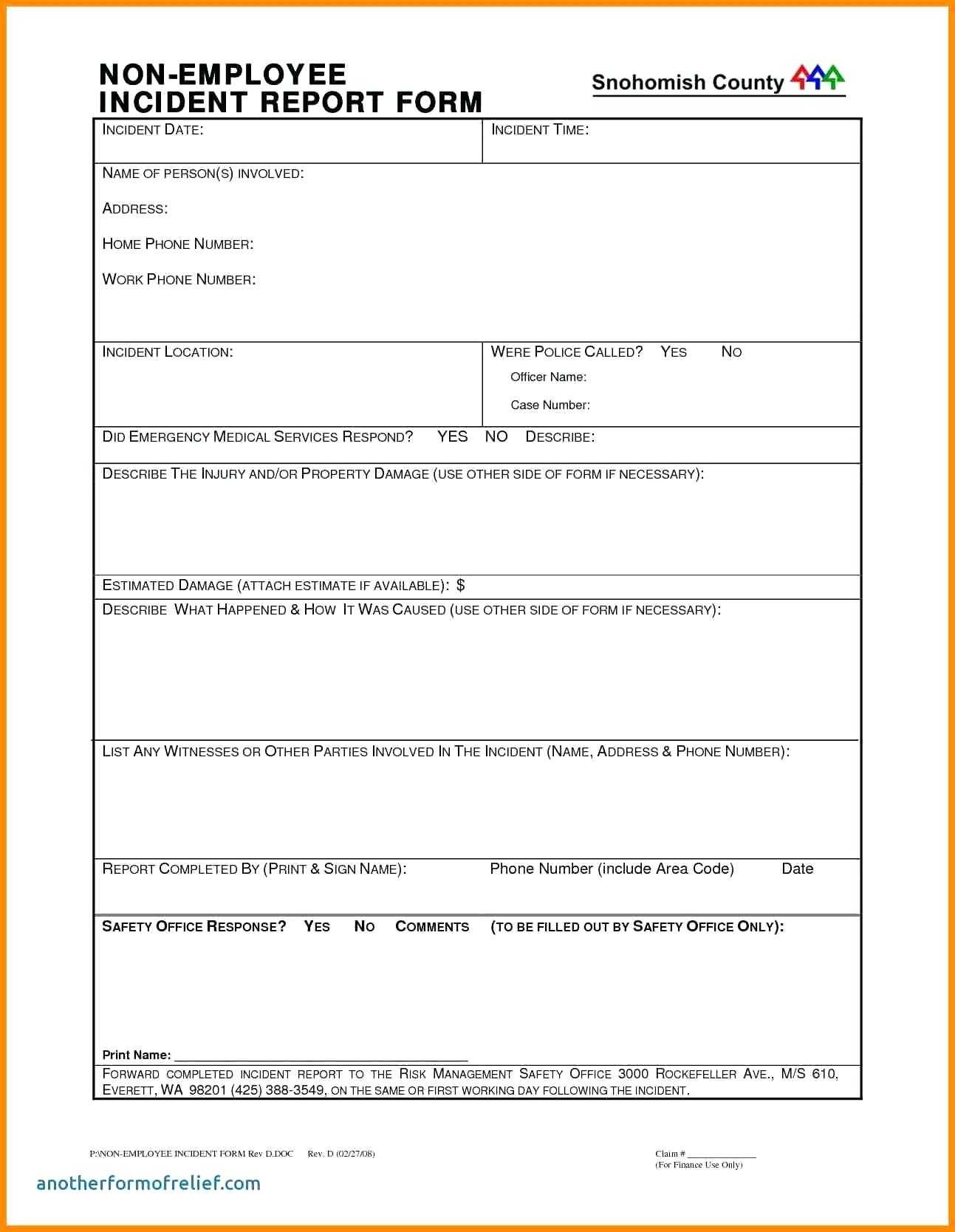 Incident Report Form Template Free Download – Vmarques with regard to ...