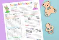 Infant Daily Report - In-Home Preschool, Daycare, Nanny Log pertaining to Daycare Infant Daily Report Template