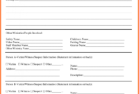 Information Technology Incident Report Template in Template For Information Report