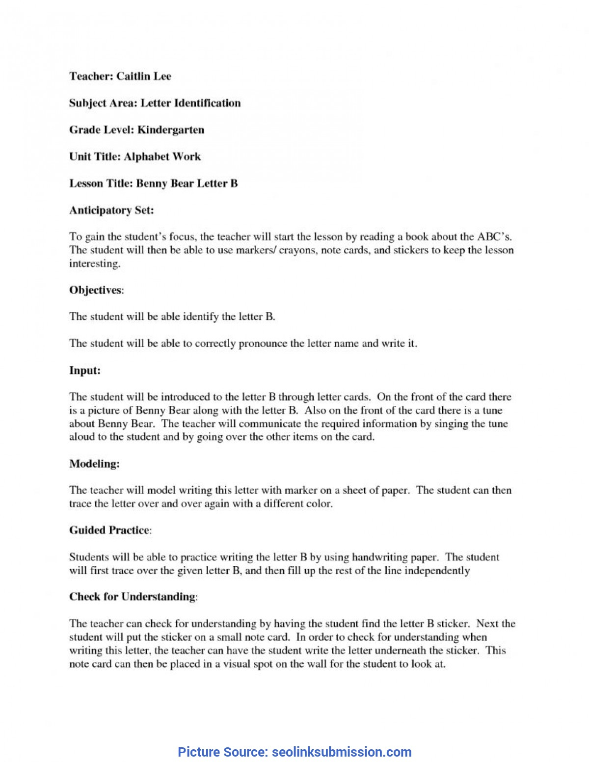 Interesting Madeline Hunter Lesson Plan Example Kindergarten Throughout Madeline Hunter Lesson Plan Blank Template
