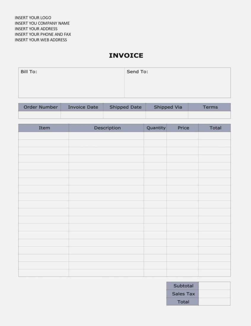 Invoice Spreadsheet Seven Free Realty Xecutives And Blank Pertaining To Free Printable Invoice Template Microsoft Word