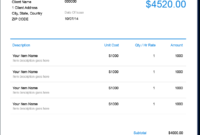 Invoice Template | Create And Send Free Invoices Instantly for Web Design Invoice Template Word