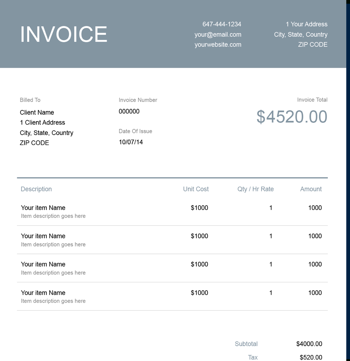 Invoice Template For Website Development – Dalep.midnightpig.co With Regard To Web Design Invoice Template Word