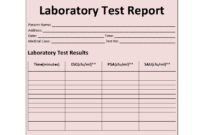 Laboratory Test Report Template intended for Medical Report Template Free Downloads