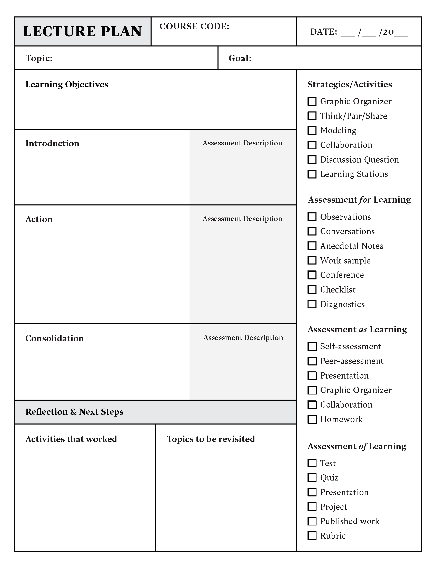Lesson Plan Template Download In Word Or Pdf | Top Hat In Teacher Plan Book Template Word