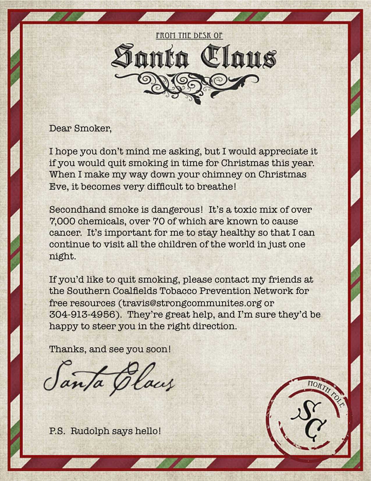 Letter From Santa Word Template Free – Calep.midnightpig.co With Santa ...