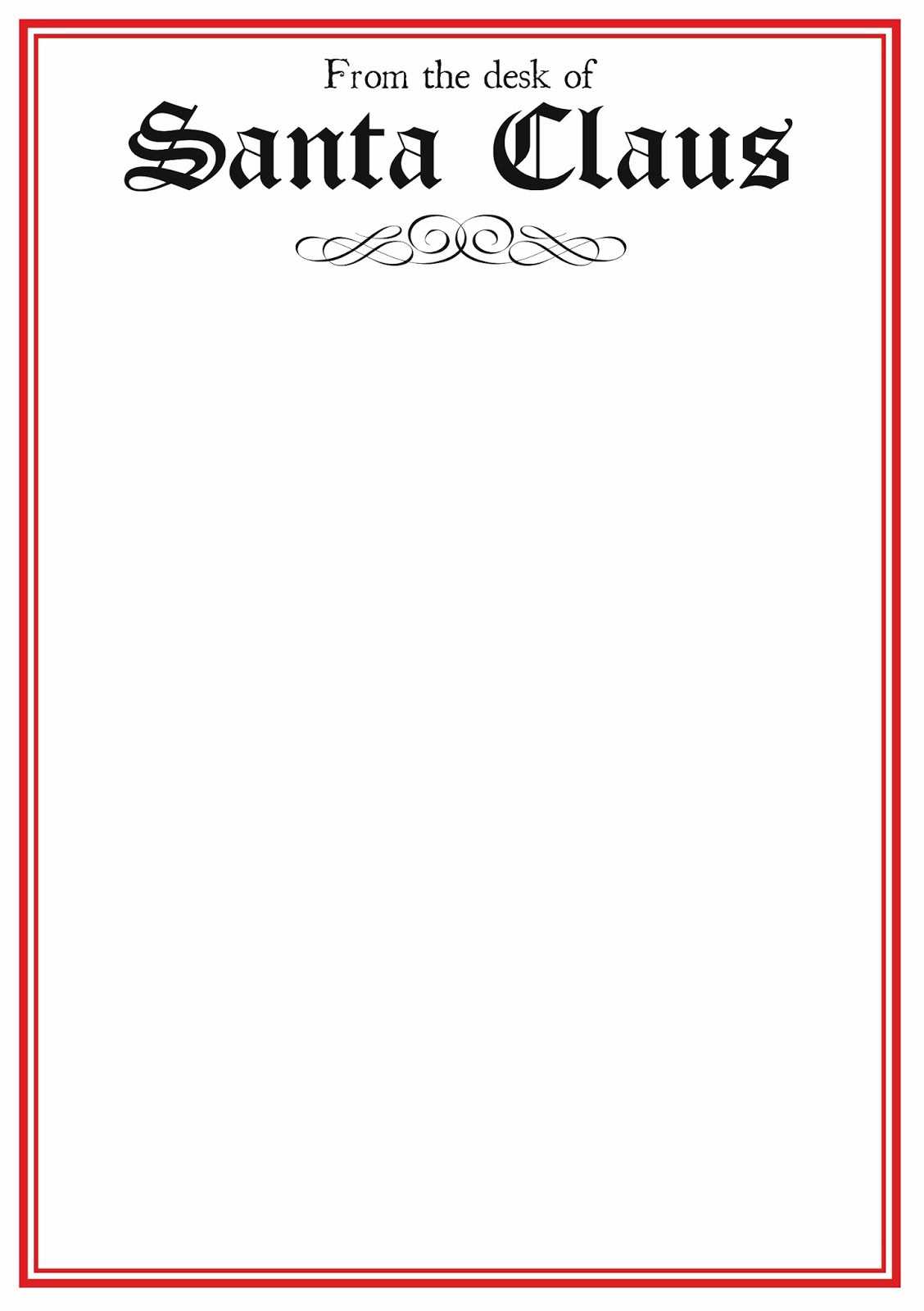 Letter To Santa Template Word - Dalep.midnightpig.co Pertaining To Letter From Santa Template Word