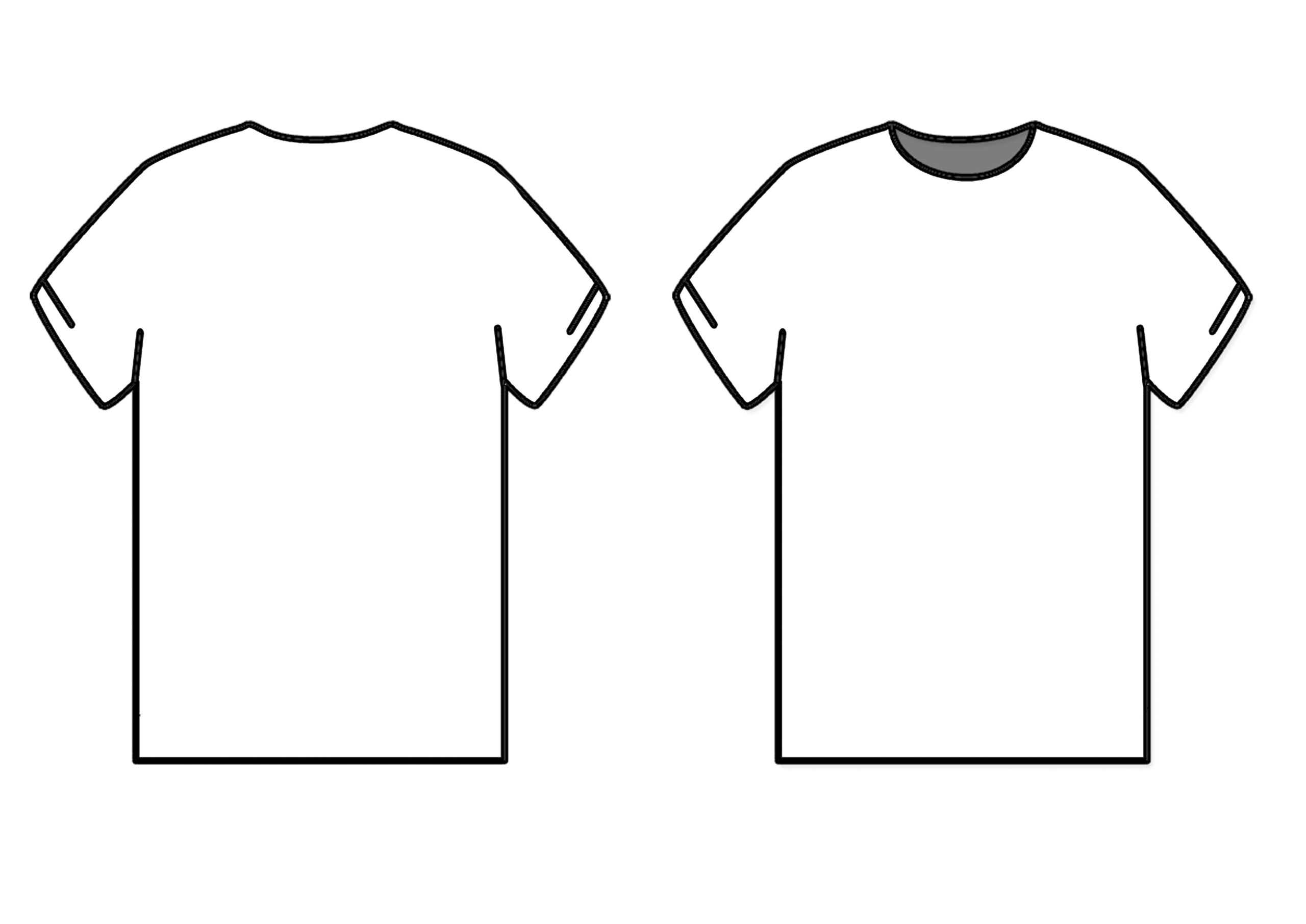 Library Of White T Shirt Template Graphic Freeuse Stock Png Throughout Blank T Shirt Outline Template