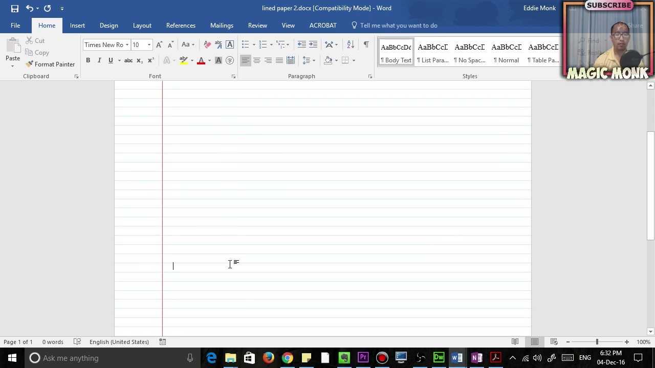 Lined Paper In Microsoft Word, Pdf Within Microsoft Word Lined Paper Template