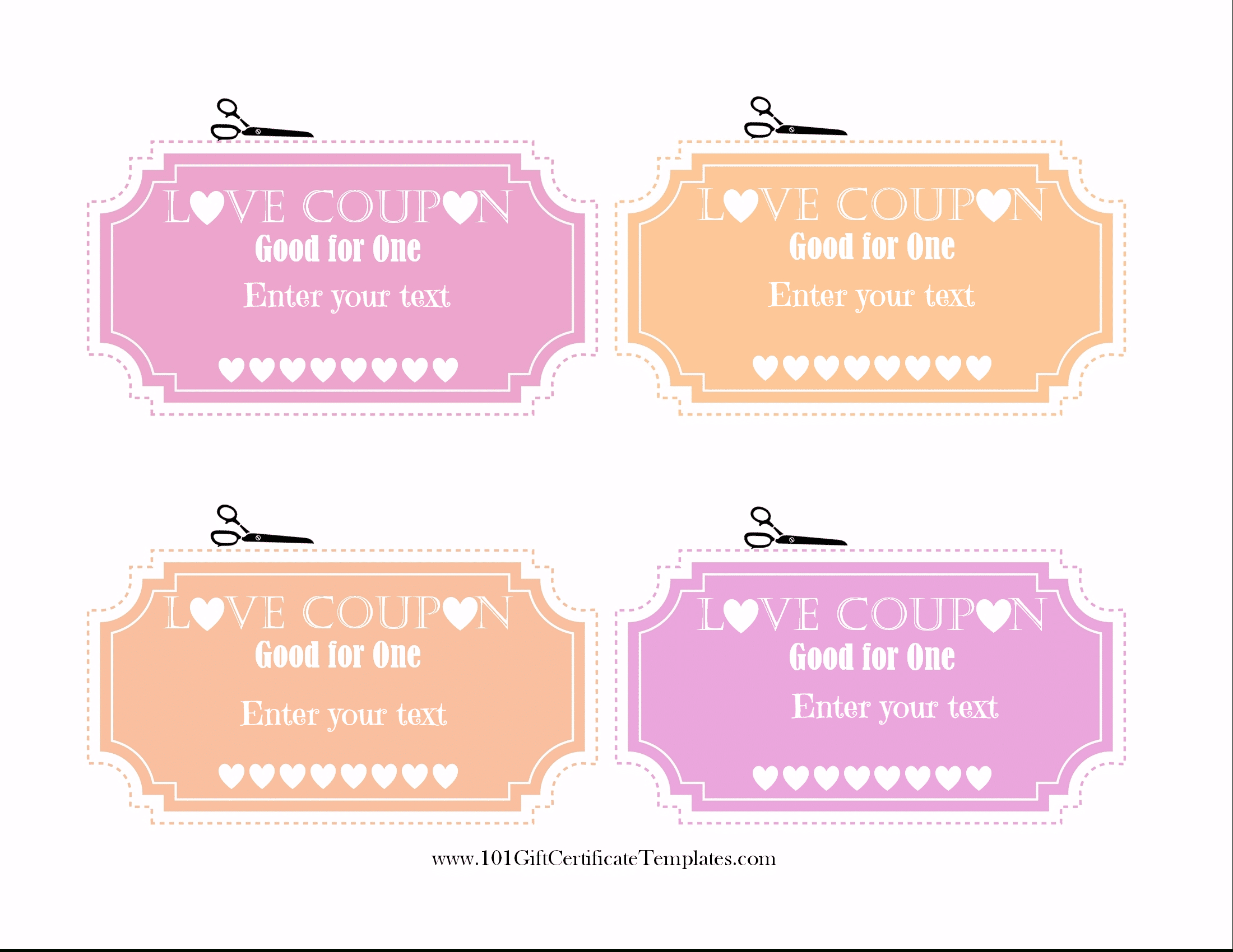 Love Coupons With Love Coupon Template For Word