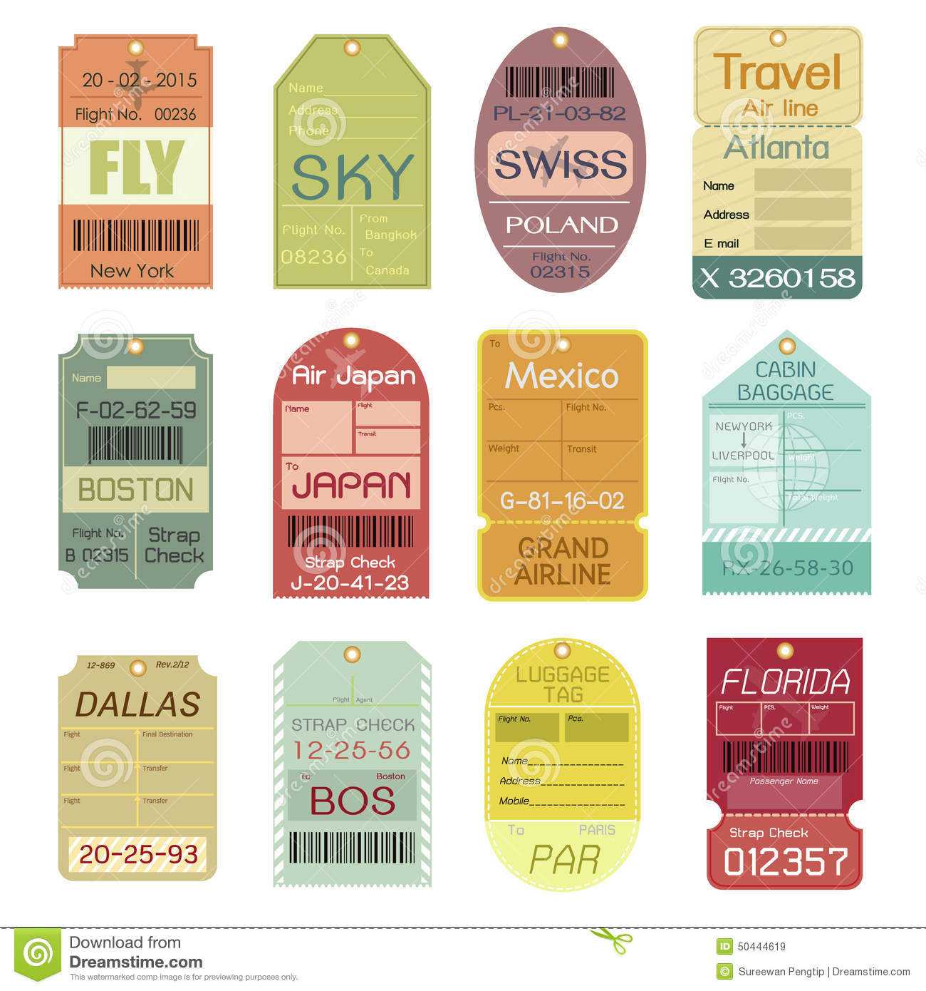 Luggage Tag Template Clipart For Luggage Tag Template Word