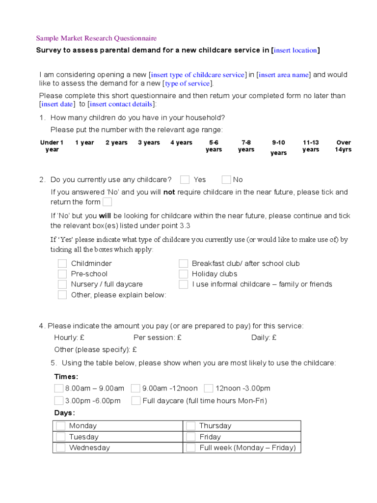 Market Research Survey Template Word – Dalep.midnightpig.co In Poll Template For Word