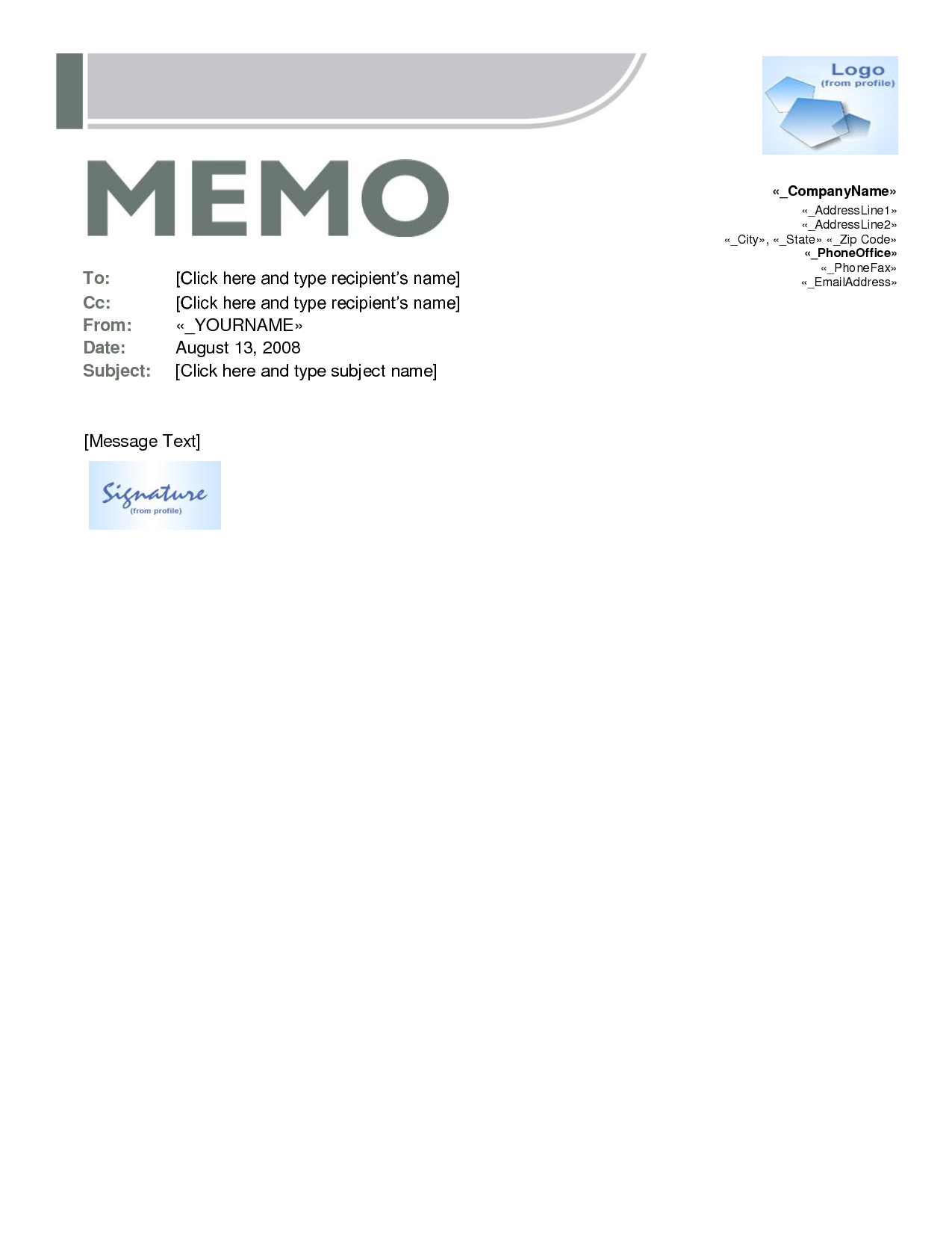 Memo Template Word | E Commercewordpress Throughout Memo Template Word 2010