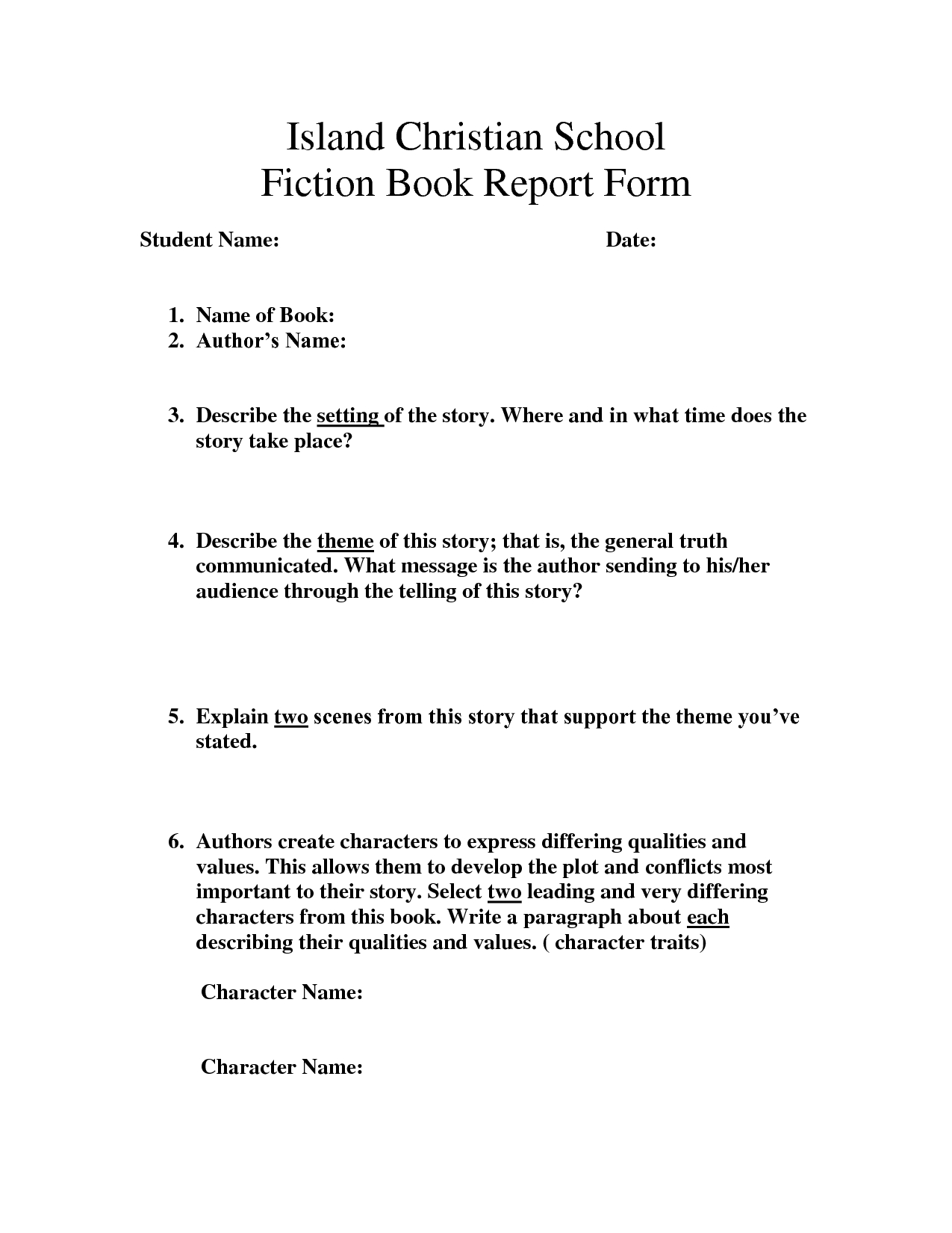 Middle School Book Report Worksheet | Printable Worksheets With Regard To Book Report Template Middle School
