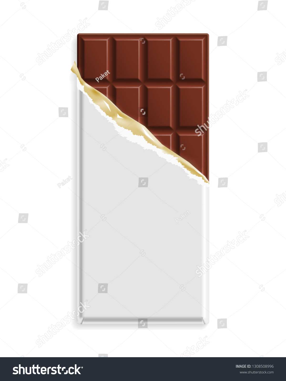 Milk Chocolate Bar Blank Wrapper Mock | Food And Drink With Free Blank Candy Bar Wrapper Template