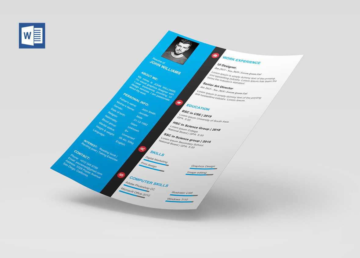 Modern Cv Template Word Free Download – Resumekraft With Regard To Free Brochure Templates For Word 2010