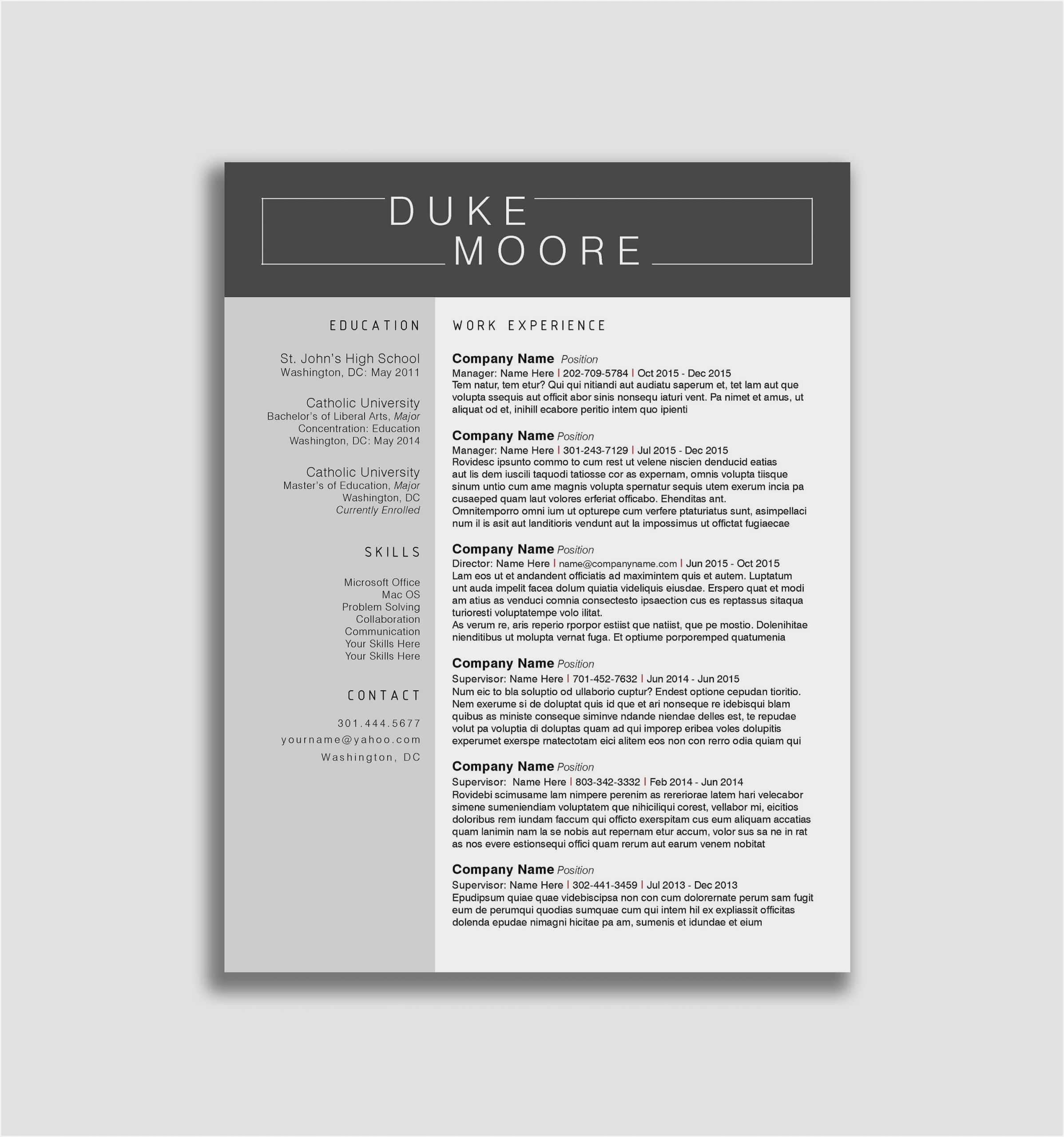 Modern Resume Template Free Download Docx – Resume : Resume With Regard To Resume Templates Word 2013